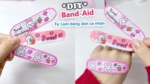 Cách làm BĂNG DÁN CÁ NHÂN màu hồng
